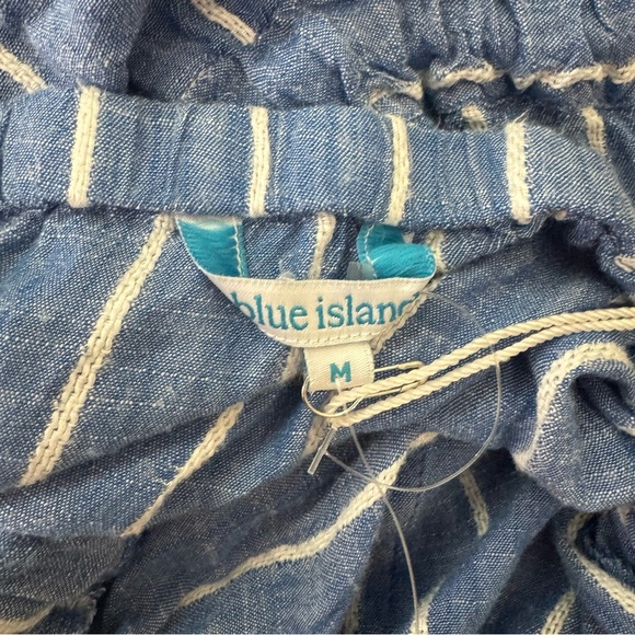 Blue Island Denim Striped Jumpsuit - Picture 5 of 6